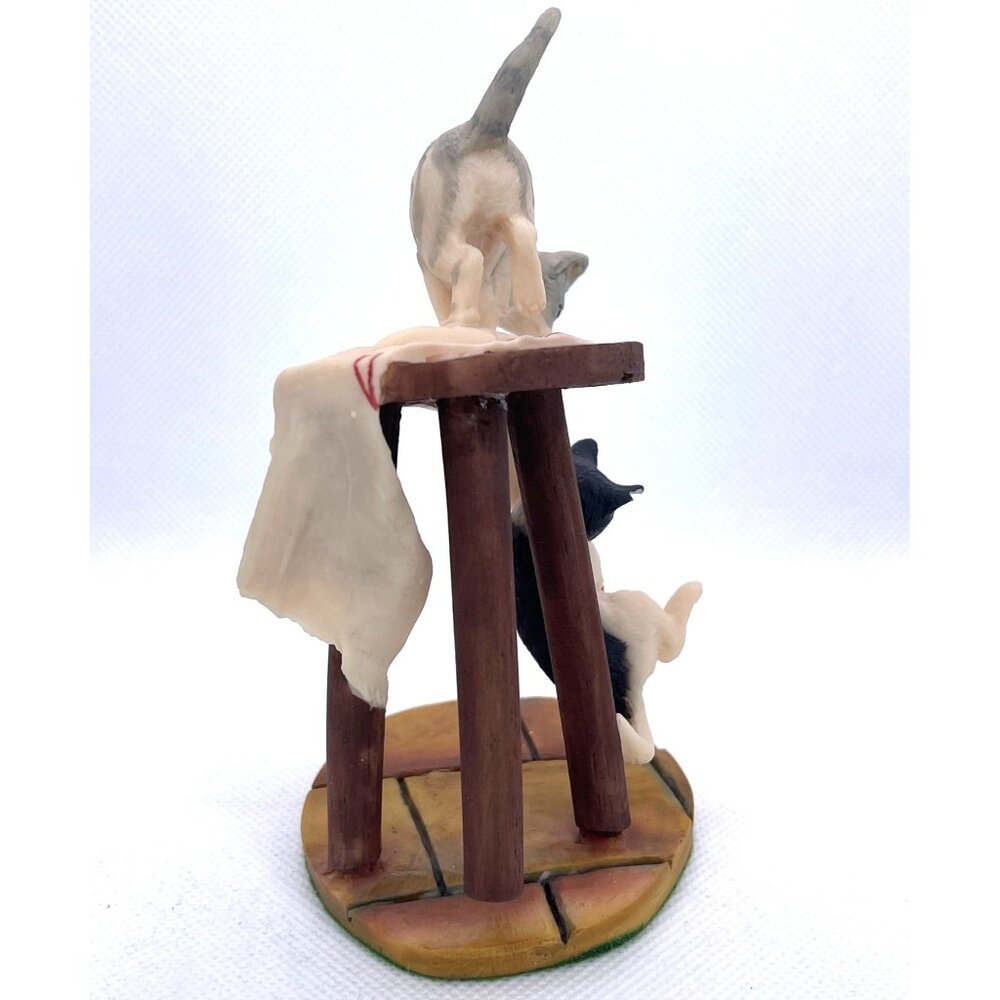 VTG Two Cats Stool Aynsley Mastercraft Kitten Kitty Play Playing UK England READ - Picture 5 of 10